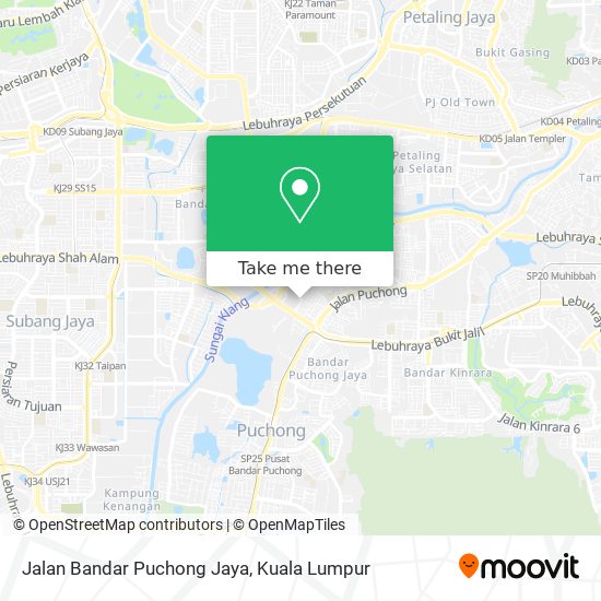 Jalan Bandar Puchong Jaya map
