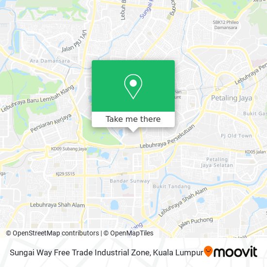 Peta Sungai Way Free Trade Industrial Zone