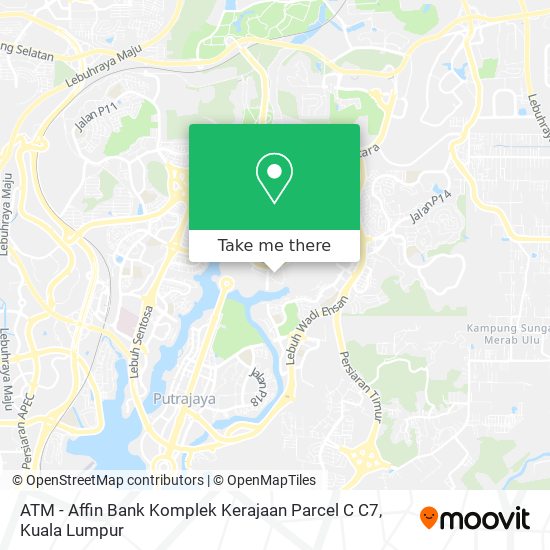 ATM - Affin Bank Komplek Kerajaan Parcel C C7 map