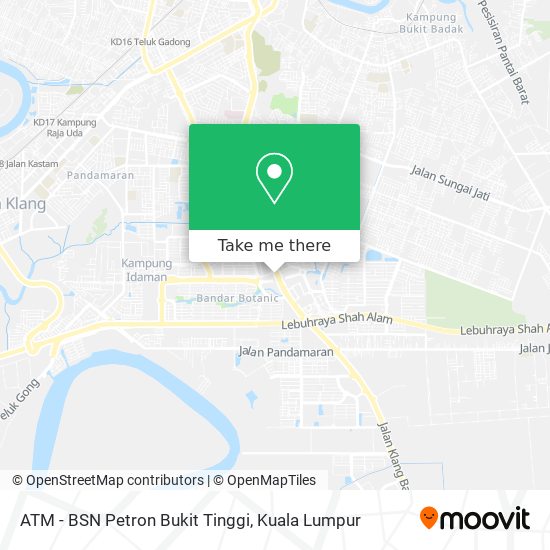 Peta ATM - BSN Petron Bukit Tinggi