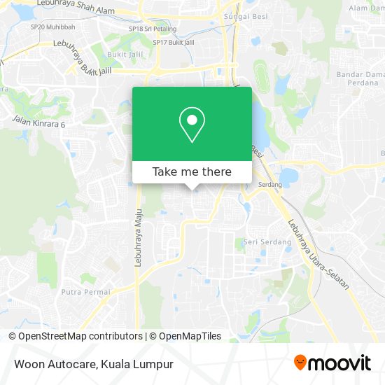 Woon Autocare map