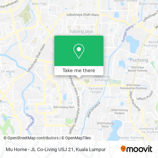 Mu Home - JL Co-Living USJ 21 map