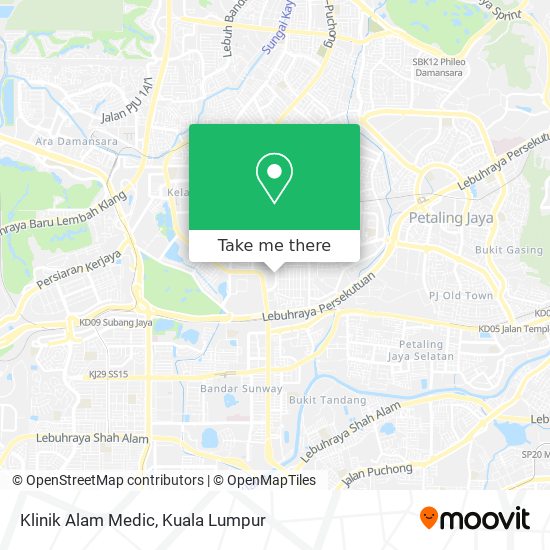 Klinik Alam Medic map