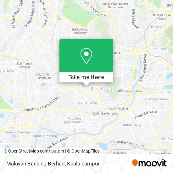 Malayan Banking Berhad map