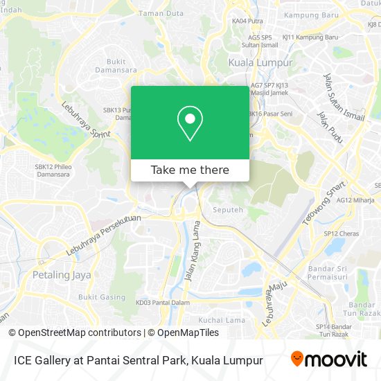 ICE Gallery at Pantai Sentral Park map