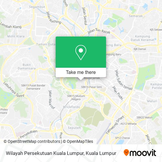 Wilayah Persekutuan Kuala Lumpur map