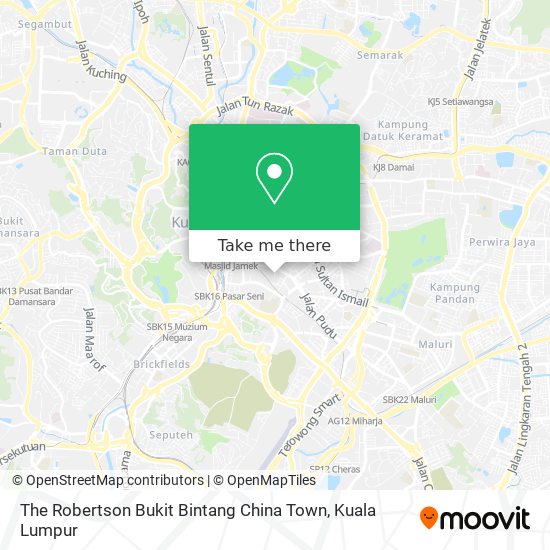 Peta The Robertson Bukit Bintang China Town