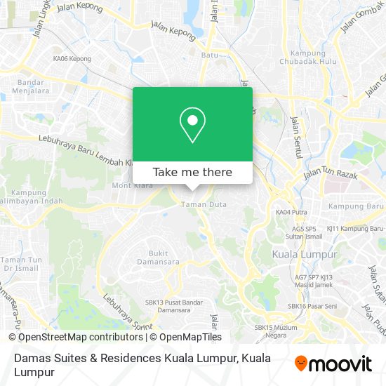 Damas Suites & Residences Kuala Lumpur map