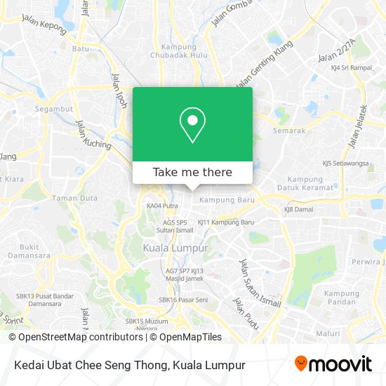 Peta Kedai Ubat Chee Seng Thong