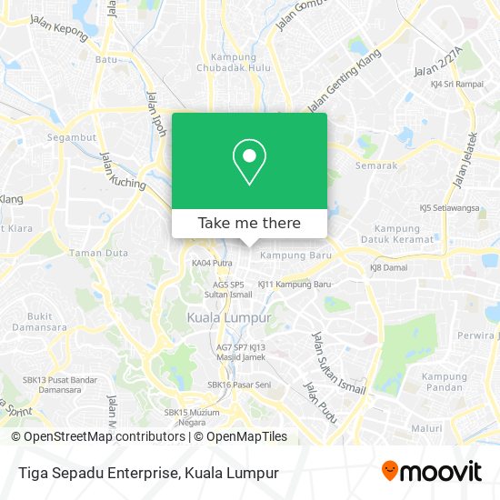 Tiga Sepadu Enterprise map