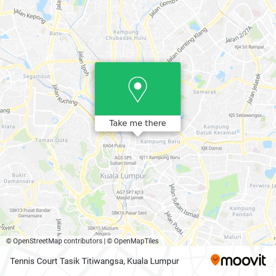 Tennis Court Tasik Titiwangsa map