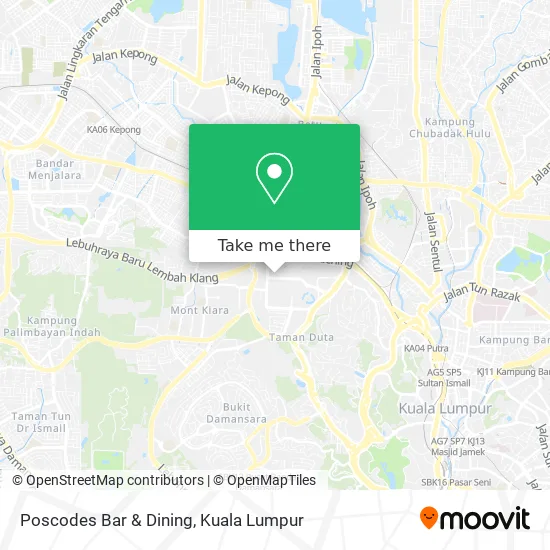 Poscodes Bar & Dining map