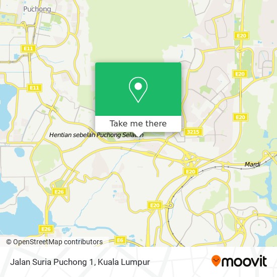 Jalan Suria Puchong 1 map