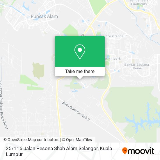 Peta 25 / 116 Jalan Pesona Shah Alam Selangor