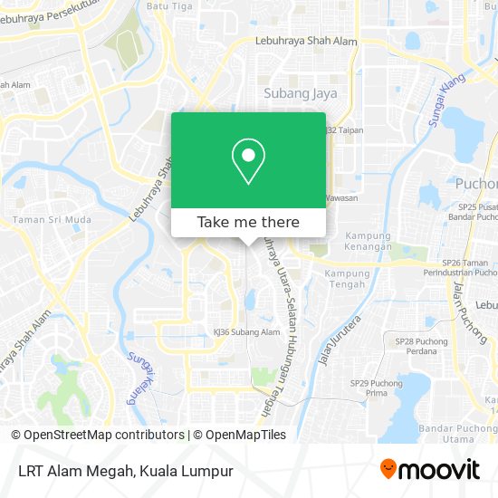LRT Alam Megah map