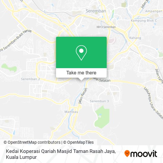 Peta Kedai Koperasi Qariah Masjid Taman Rasah Jaya
