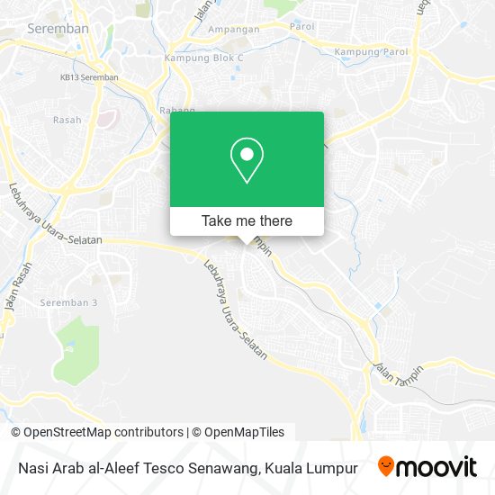 Nasi Arab al-Aleef Tesco Senawang map