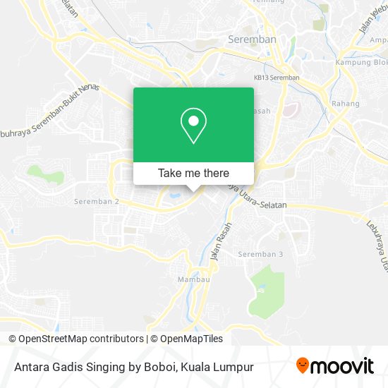 Antara Gadis Singing by Boboi map