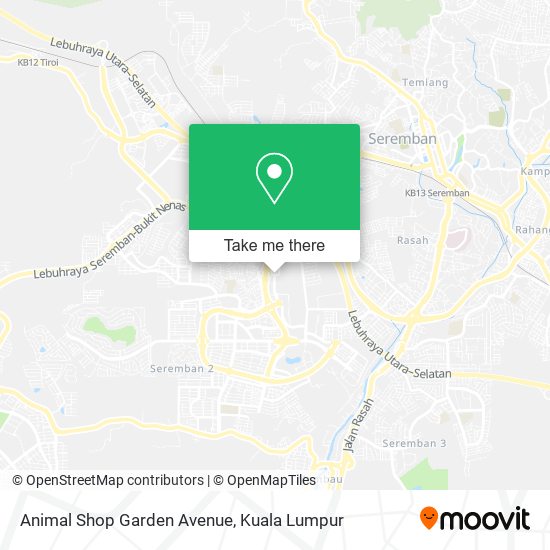 Animal Shop Garden Avenue map