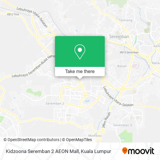Peta Kidzoona Seremban 2 AEON Mall