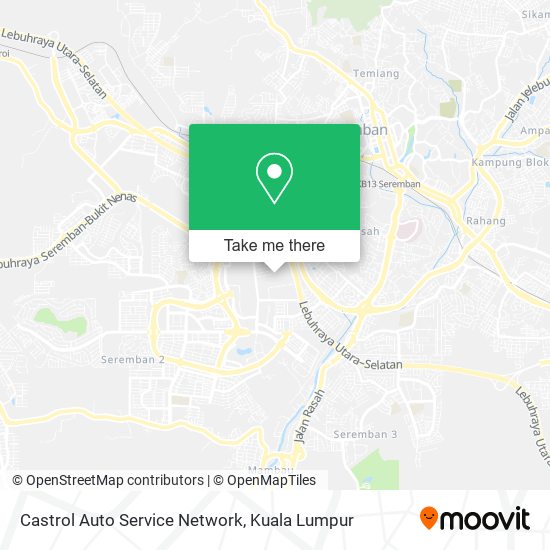 Castrol Auto Service Network map