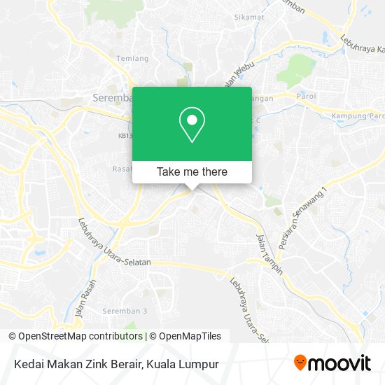 Peta Kedai Makan Zink Berair