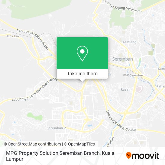 Peta MPG Property Solution Seremban Branch