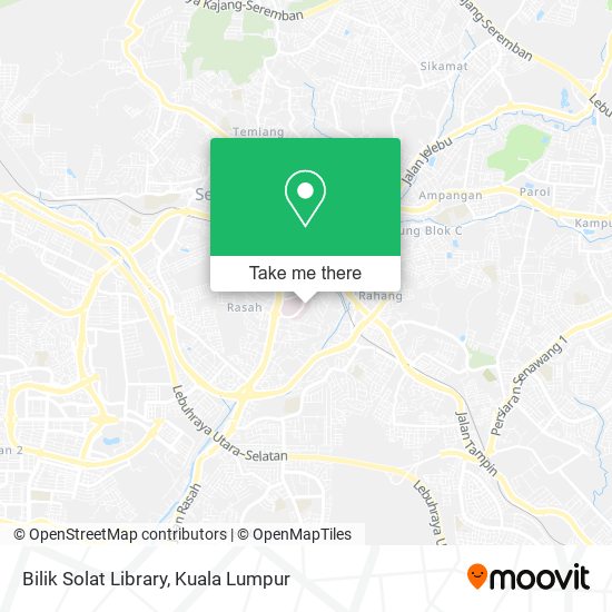 Bilik Solat Library map
