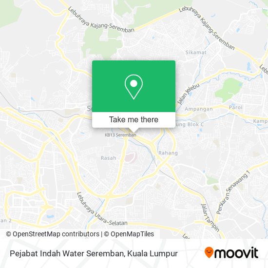 Pejabat Indah Water Seremban map