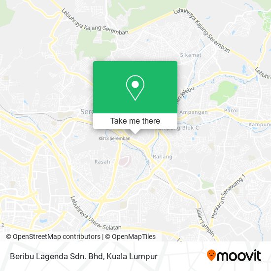 Beribu Lagenda Sdn. Bhd map