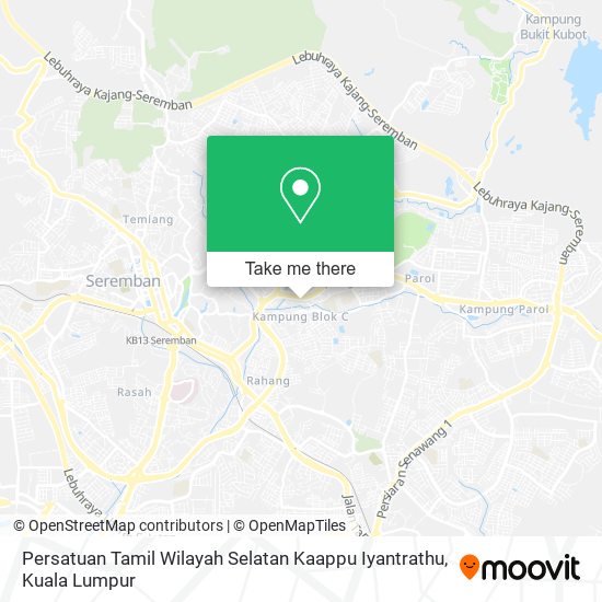 Persatuan Tamil Wilayah Selatan Kaappu Iyantrathu map