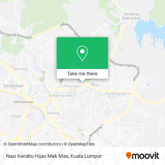 Nasi Kerabu Hijau Mek Mas map