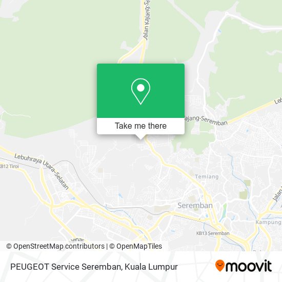 PEUGEOT Service Seremban map