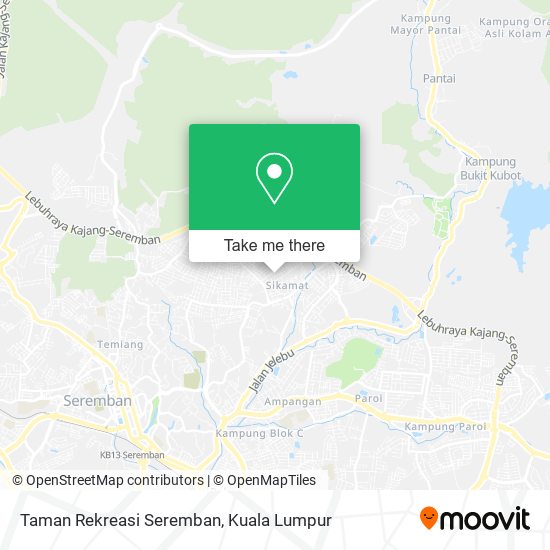 Peta Taman Rekreasi Seremban