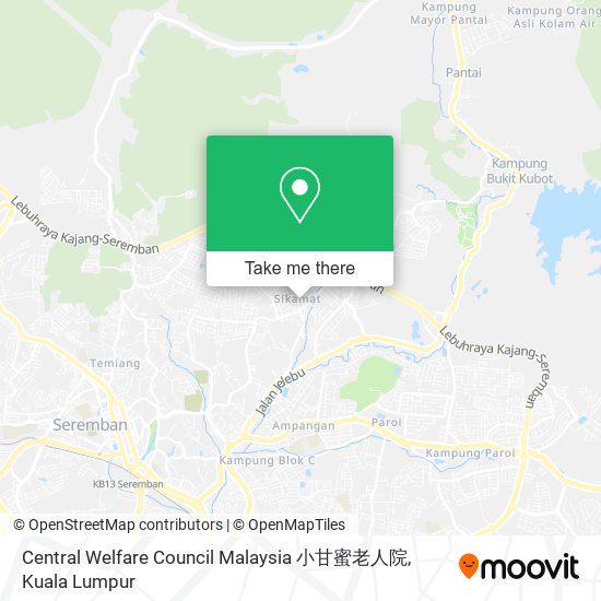 Central Welfare Council Malaysia 小甘蜜老人院 map