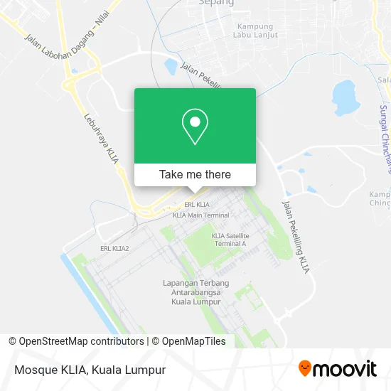 Mosque KLIA map