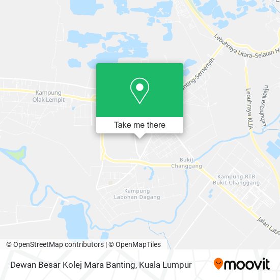 Dewan Besar Kolej Mara Banting map