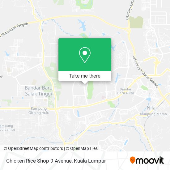Chicken Rice Shop 9 Avenue map