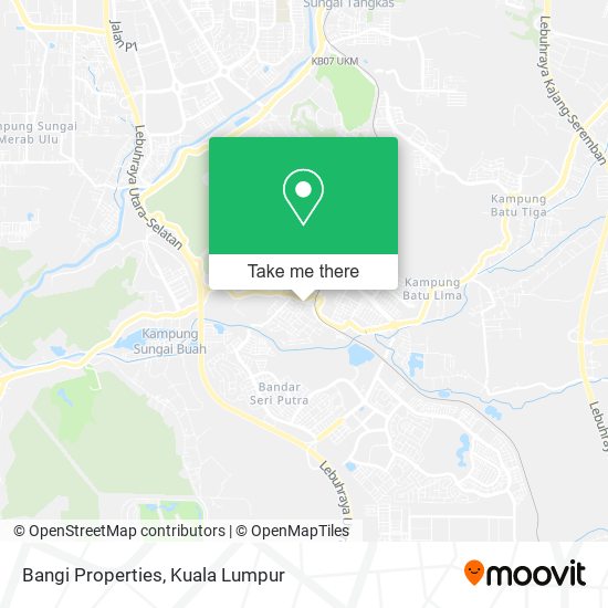 Bangi Properties map