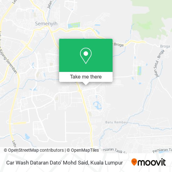 Peta Car Wash Dataran Dato' Mohd Said