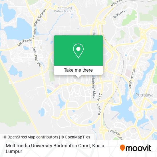 Multimedia University Badminton Court map