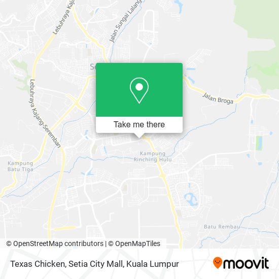 Texas Chicken, Setia City Mall map