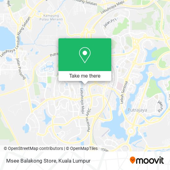 Msee Balakong Store map