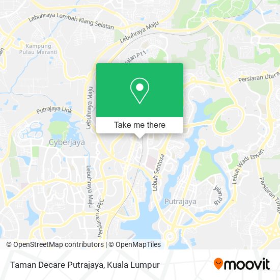 Peta Taman Decare Putrajaya