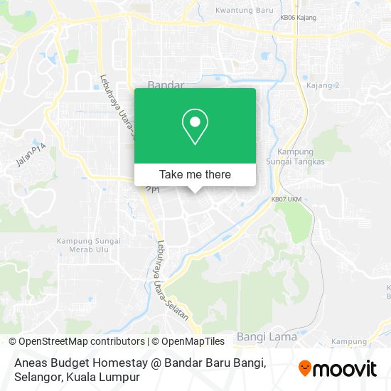 Peta Aneas Budget Homestay @ Bandar Baru Bangi, Selangor