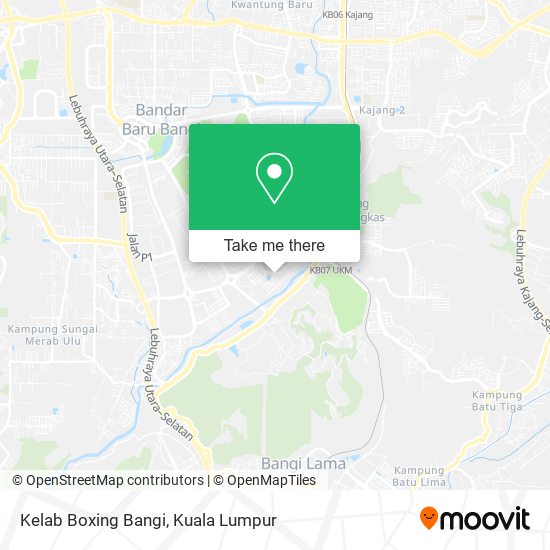 Kelab Boxing Bangi map