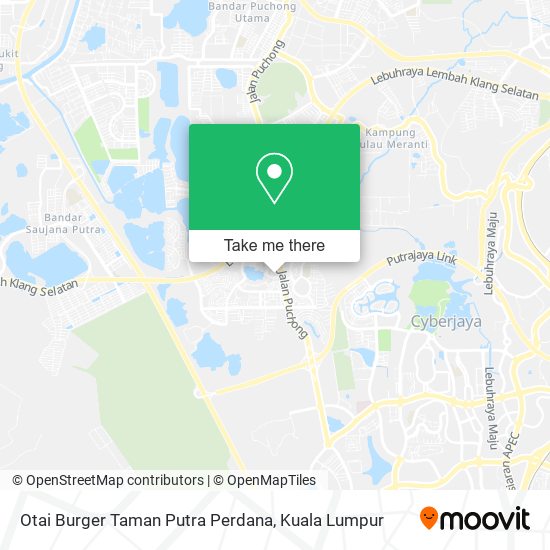 Peta Otai Burger Taman Putra Perdana