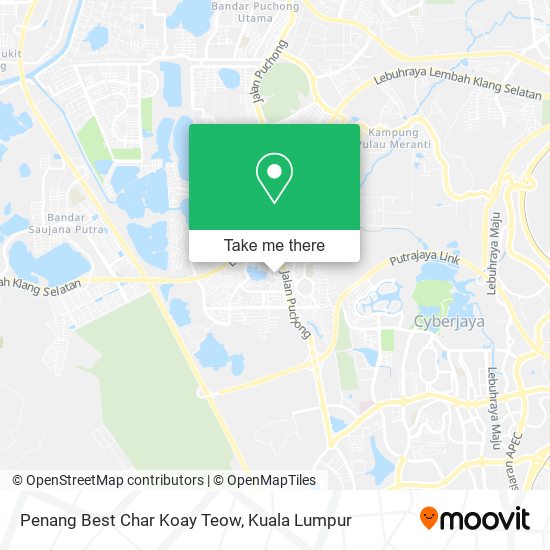 Peta Penang Best Char Koay Teow