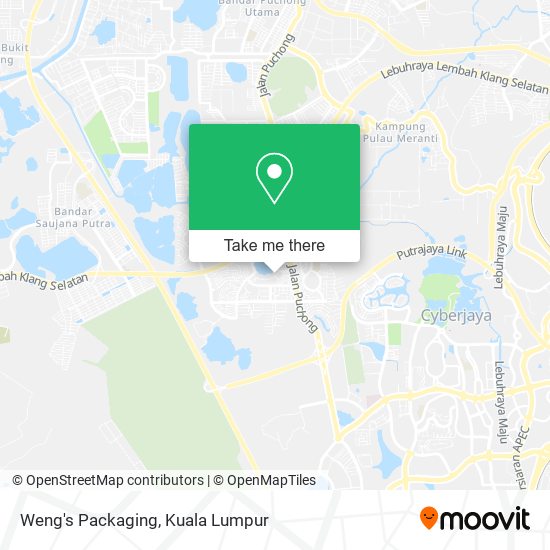 Weng's Packaging map