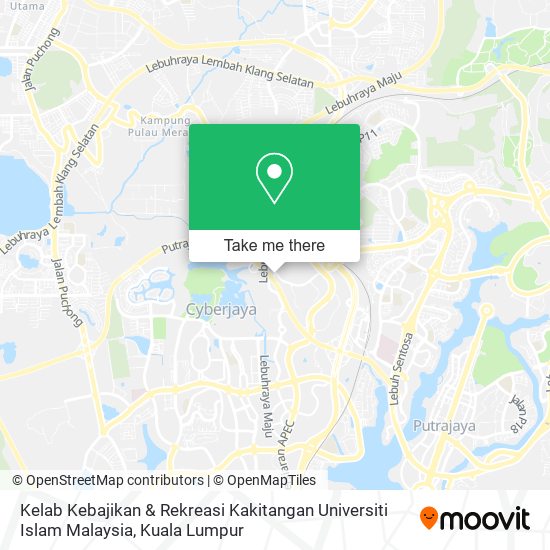 Kelab Kebajikan & Rekreasi Kakitangan Universiti Islam Malaysia map